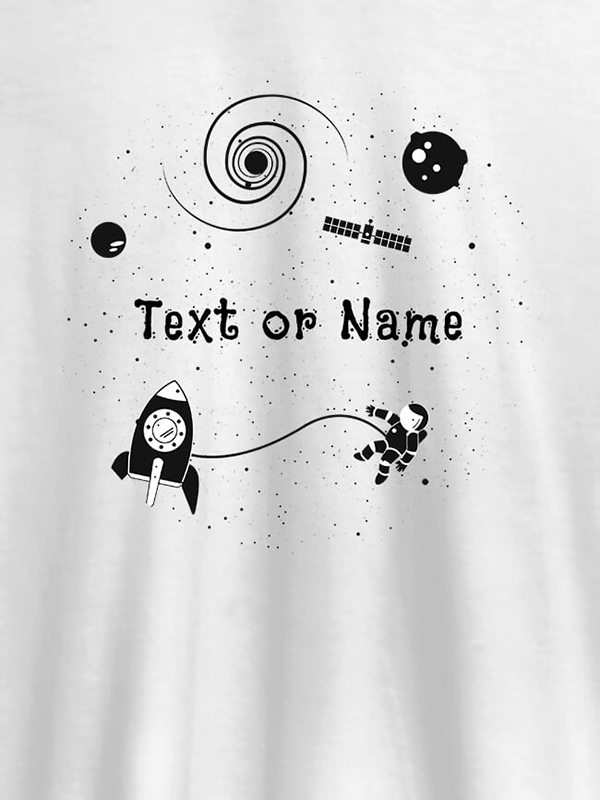 Women Astronaut with Your Name On T-shirts For Women with Name, Text and Photo