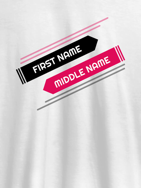 First Name and Last Name On Customized Tshirt for Women