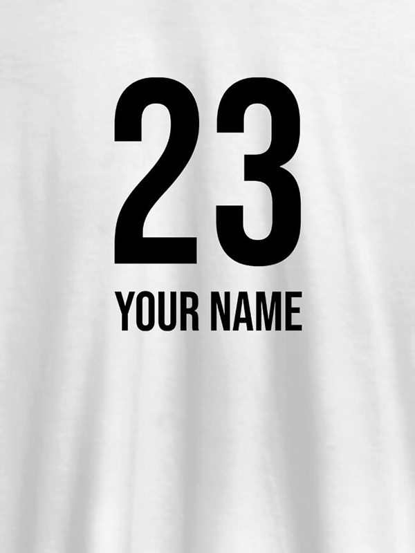 Number and Name On Personalized T-Shirt for Women