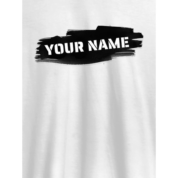 Brush Stroke with Name On Personalized Women Tshirt