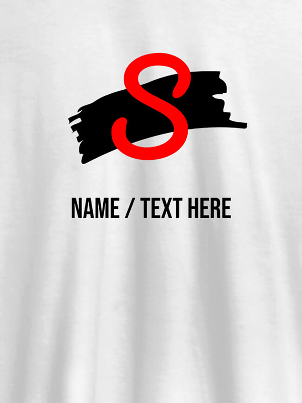 Paint Brush Theme with Initial and Name On Customized Women Tees