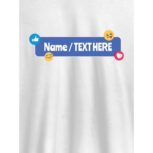 Your Name with Emojis On Customized Womens T-Shirt Your Name with Emojis On Customized Womens T-Shirt