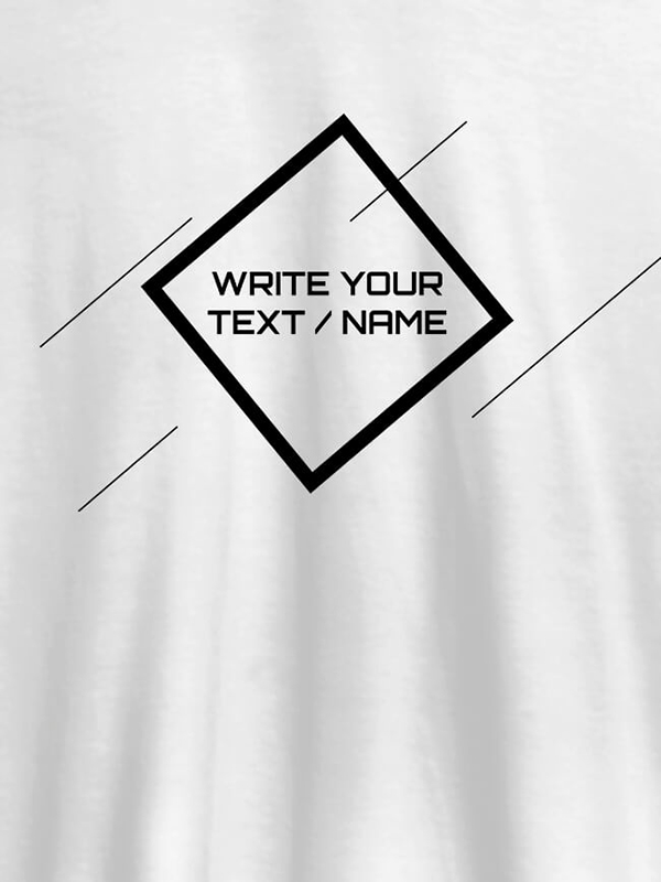 Diamond Shape with Your Name On Customized Tshirt for Women