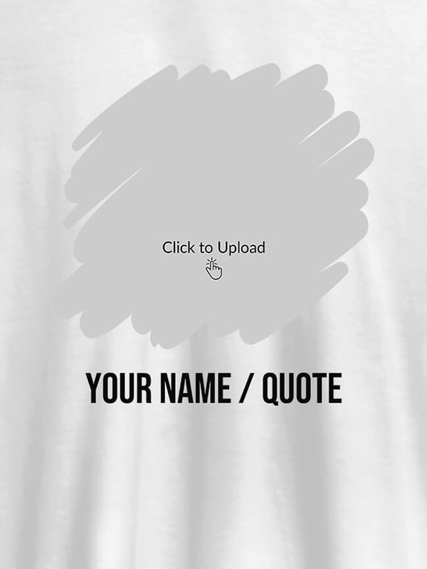 Your Photo in Circle Grunge Shape On T-shirts For Women with Name, Text and Photo