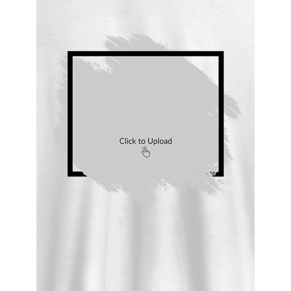 Your Photo in Rectangle Grunge Shape On Customized Tshirt for Women Your Photo in Rectangle Grunge Shape On Customized Tshirt for Women