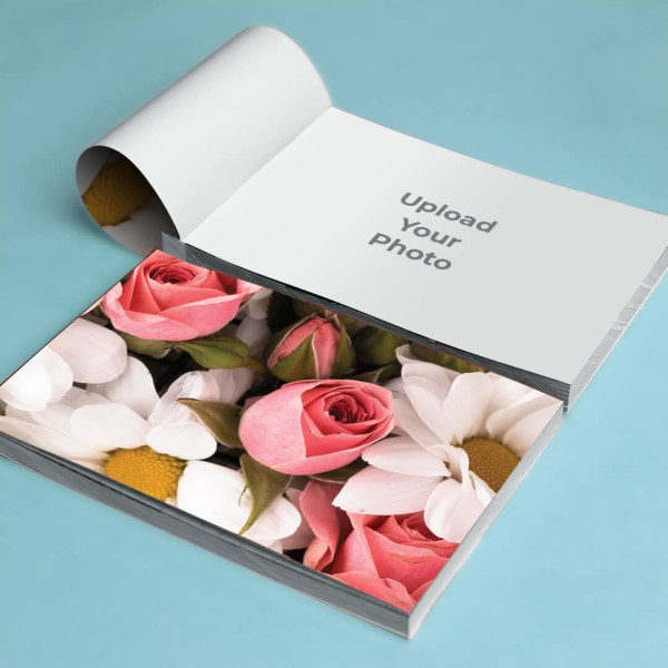 Photo book cover filled with flowers Design