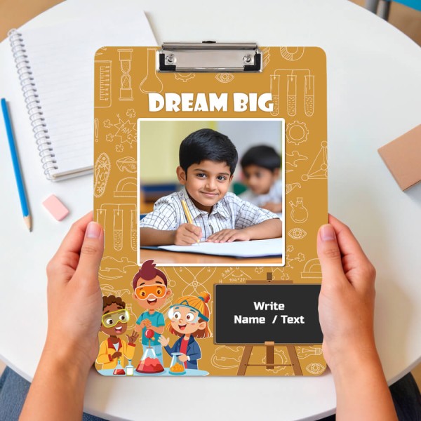 Golden Mustard Dream Big Science Acrylic Writing Pad