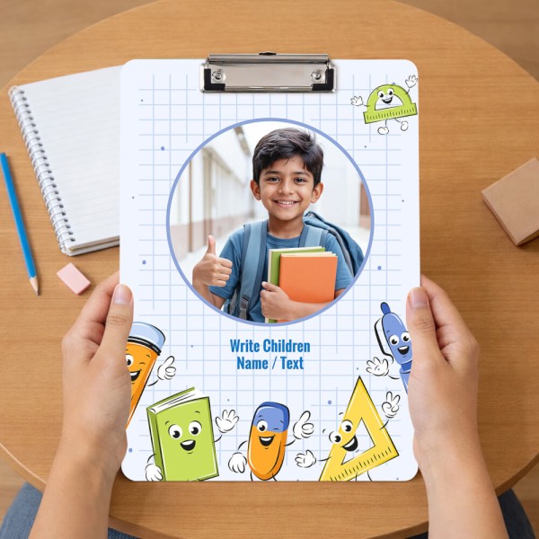 Pastel Blue School Stationery Friends Acrylic Writing Pad