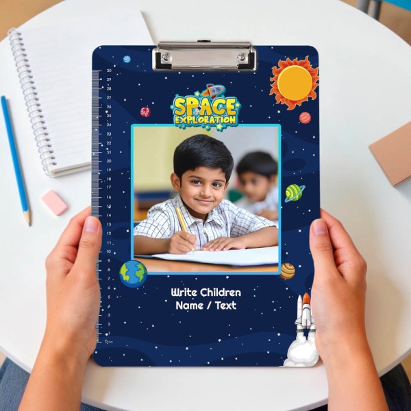 Navy Blue Space Exploration Astronaut Acrylic Writing Pad