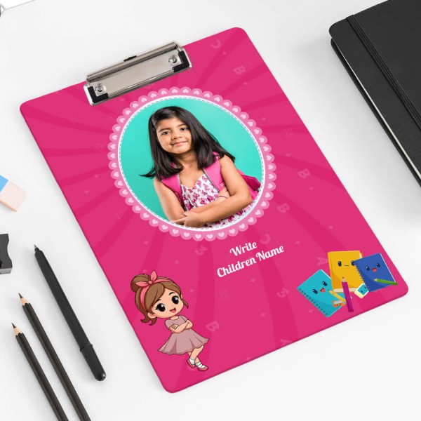 Vibrant Pink Schoolgirl Stationery Acrylic Writing Pad