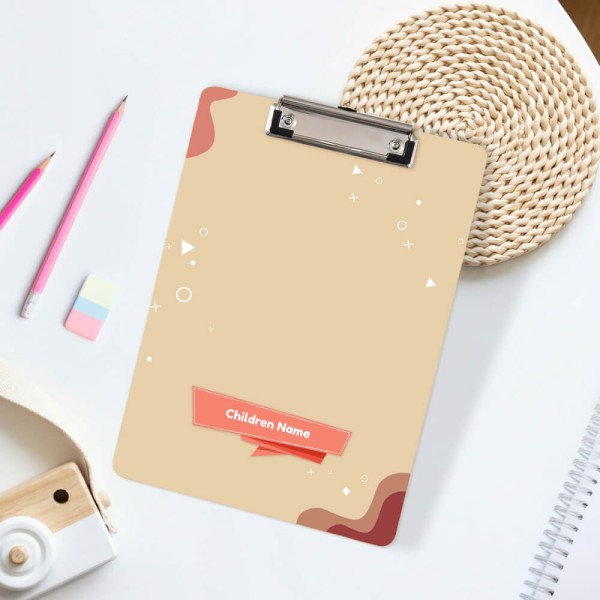 Soft Sand Beige Abstract Ribbon Acrylic Writing Pad