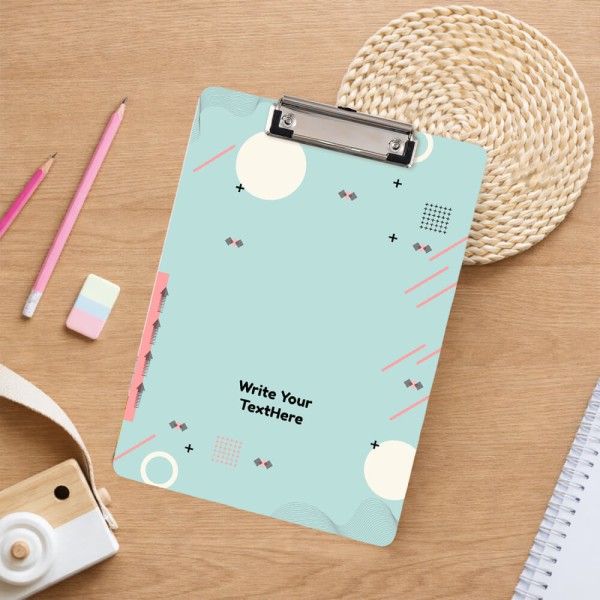Soft Teal Minimalist Abstract Geometric Acrylic Writing Pad