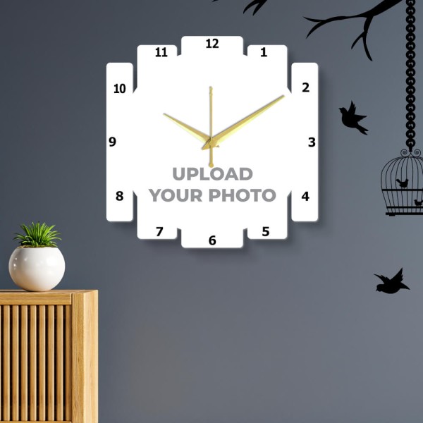 Minimalistic Shaped Photo Wall Clock