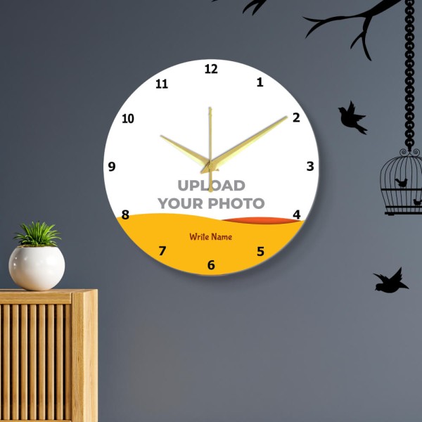 Circle Shaped Photo Wall Clock