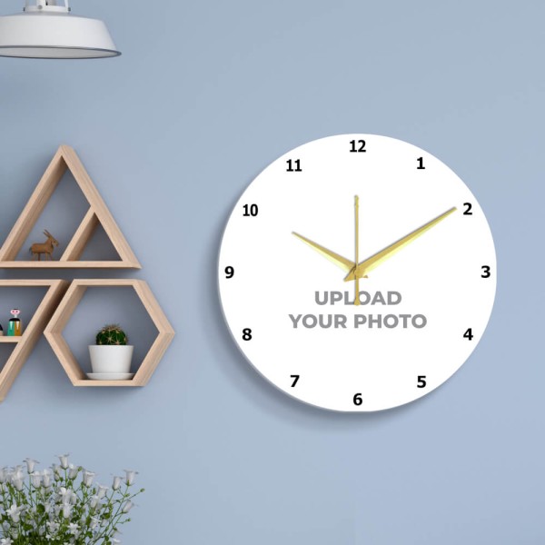 Simple Circle Shaped Photo Wall Clock