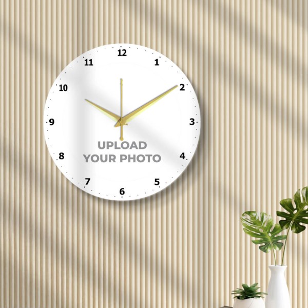 Plain Circle Shaped Photo Wall Clock