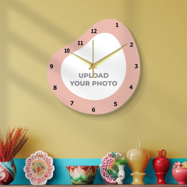 Minimalistically Shaped Photo Wall Clock