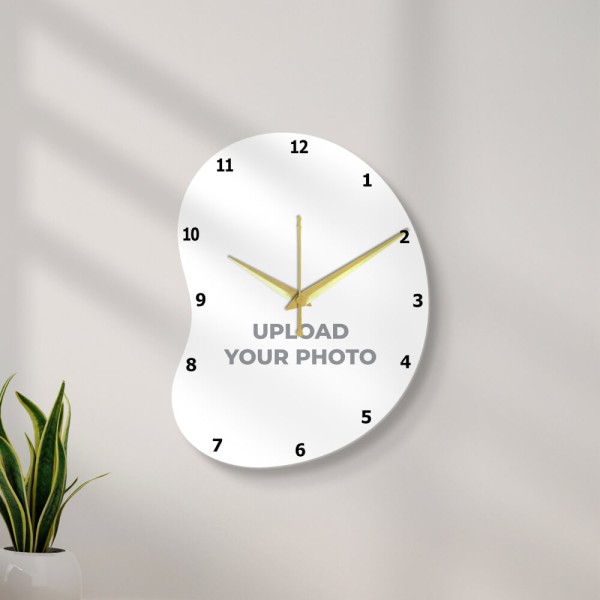Bean Shaped Photo Wall Clock