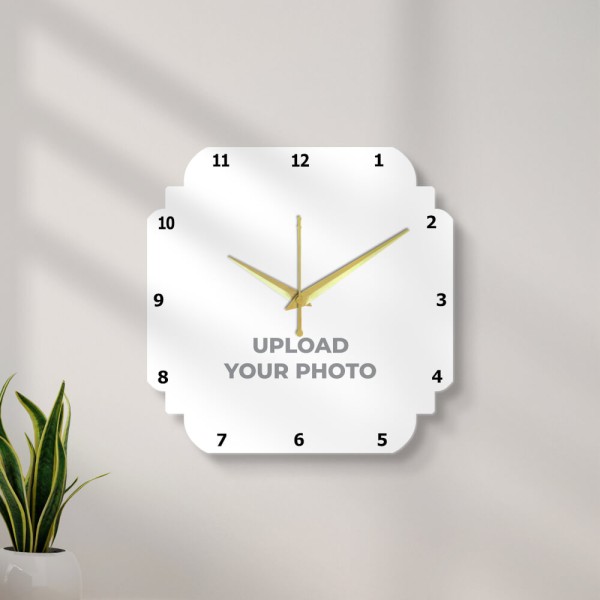 Symmetrically Shaped Photo Wall Clock