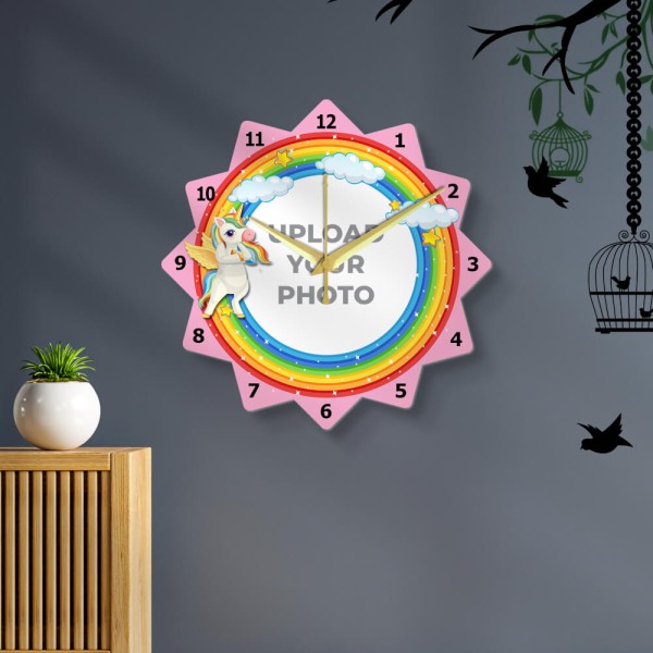 Kids Star Shaped Photo Wall Clock