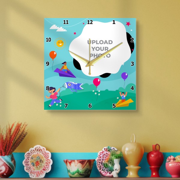 Kids Square Shaped Wall Clocks