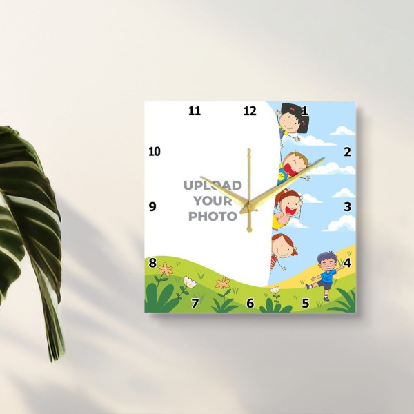 Kids Square Shaped Wall Clocks