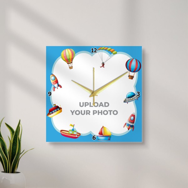 Kids Square Shaped Wall Clocks