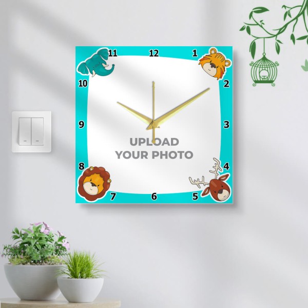Kids Square Shaped Wall Clocks