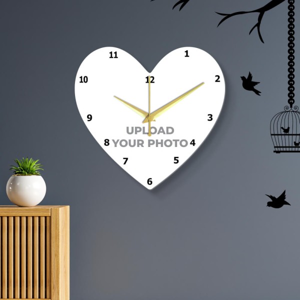 Heart Shapped Wall Clock