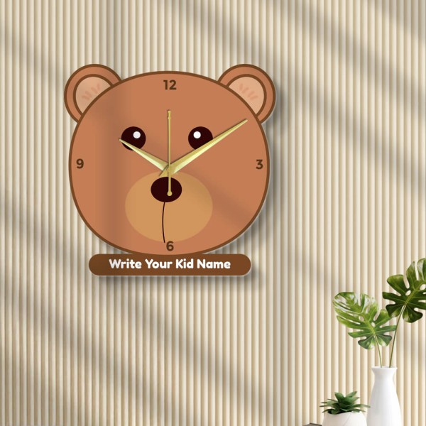 Cute Teddy Bear Clock Design Photo Wall Clock