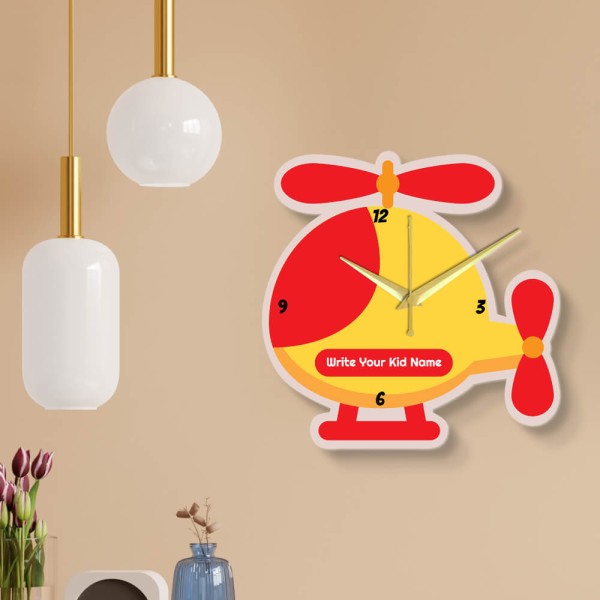 Toy Helicopter Clock Design Photo Wall Clock
