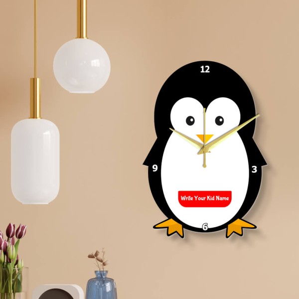 Baby Penguin Clock Design Photo Wall Clock