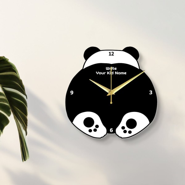 Cute Panda Clock Design Photo Wall Clock