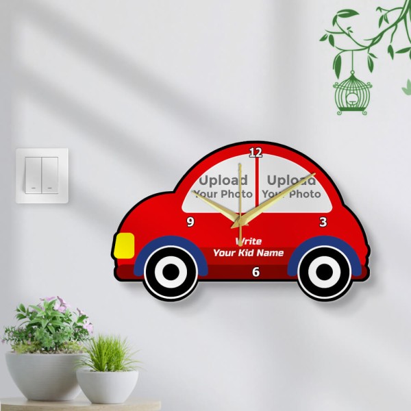 Toy Car Clock Design Photo Wall Clock