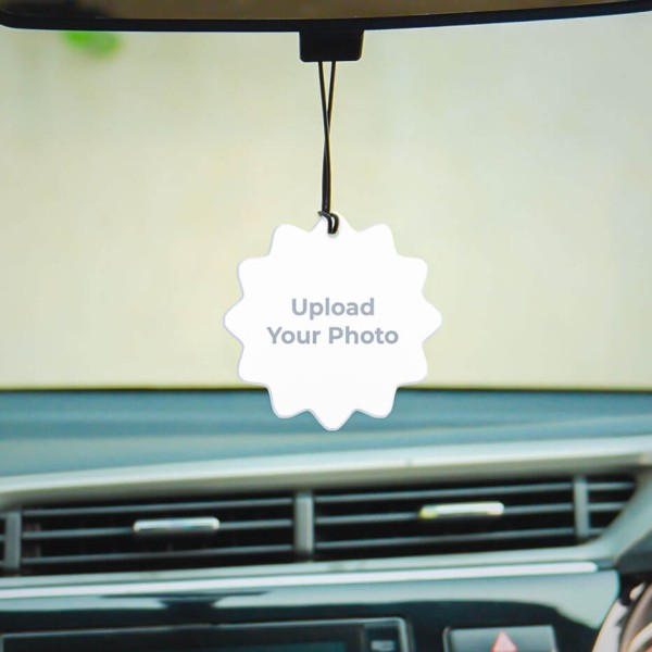 Flower Shaped Acrylic Photo Car Hanging