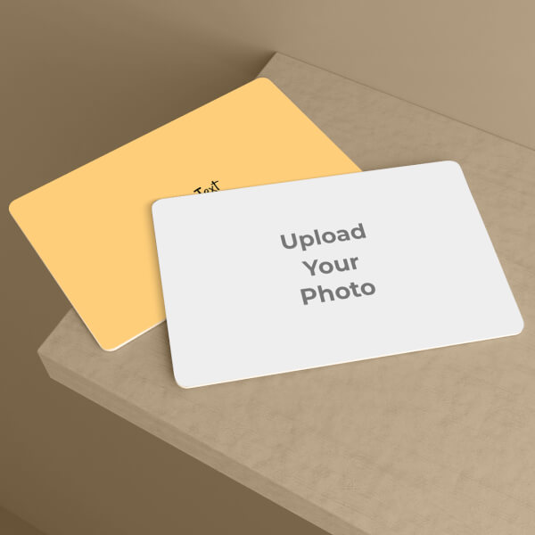 Plain Yellow Background Landscape Design Wallet Card