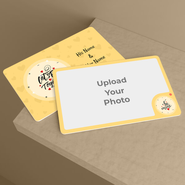 Couple Yellow Background Design Wallet Card