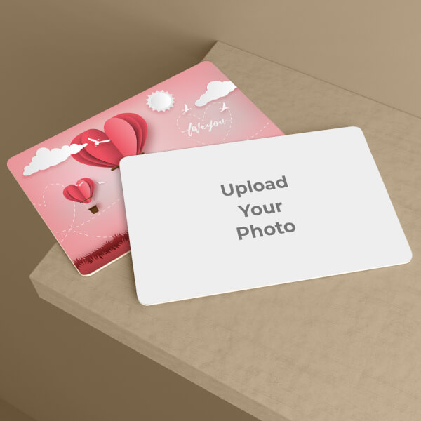 Couple Hot Air Baloon Design Wallet Card
