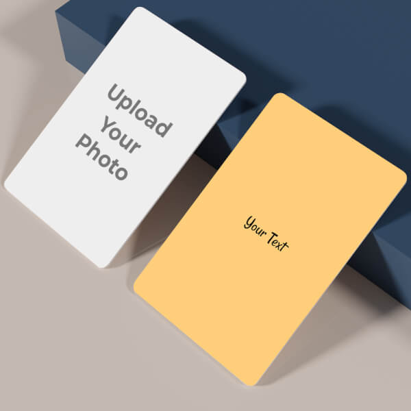 Plain Yellow Background Portrait Design Wallet Card