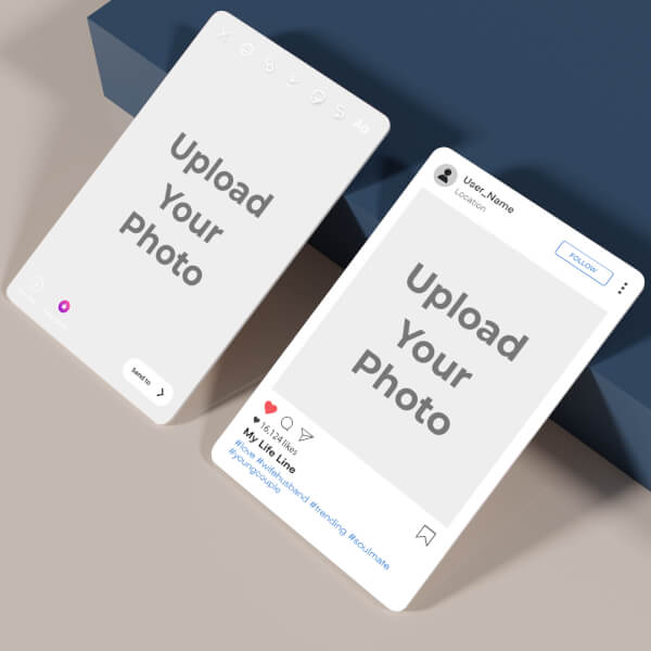 Social Media Story And Likes Design Wallet Card