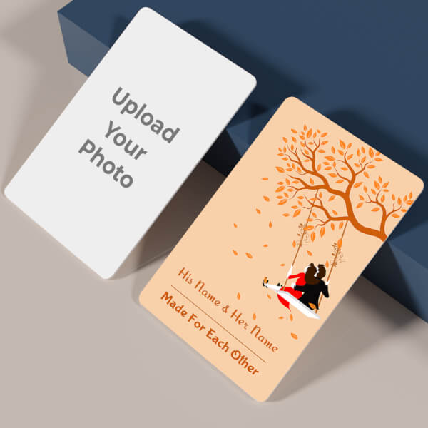 Couple On A Swing Design Wallet Card