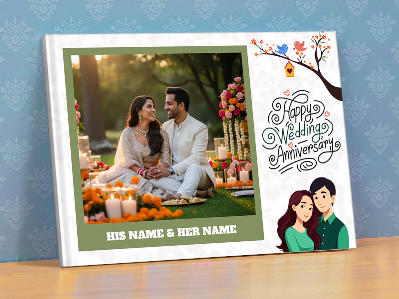 Happy Wedding Anniversary Mr and Mrs With Custom Text Photobook