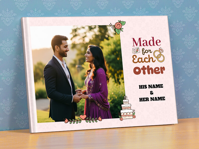 Mr And Mrs Text Customisation Made For Each Other Photobook