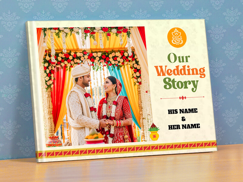 Our Wedding Story With Custom Names Photobook