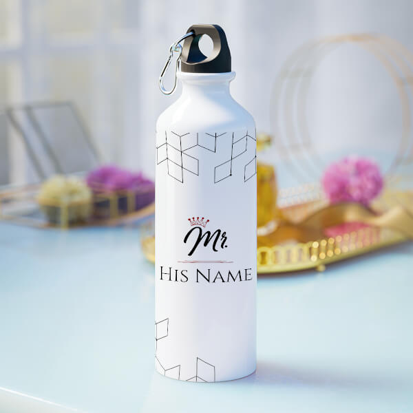 Sipper bottle for him with diamond design printed pattern-Printshoppy Sipper Bottles