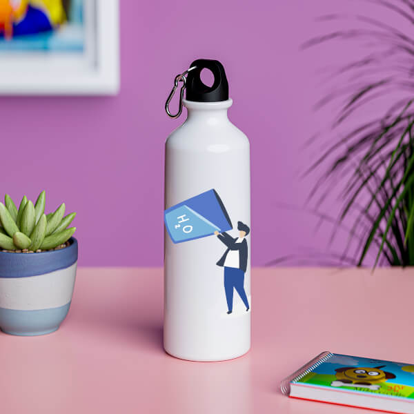 Name with drink more water design on sipper-Printshoppy Sipper Bottles