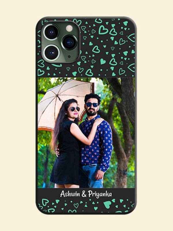 Sea Green Indefinite Love Pattern - Photo on Space Black Soft Matte Mobile Cover - iPhone 11 Pro