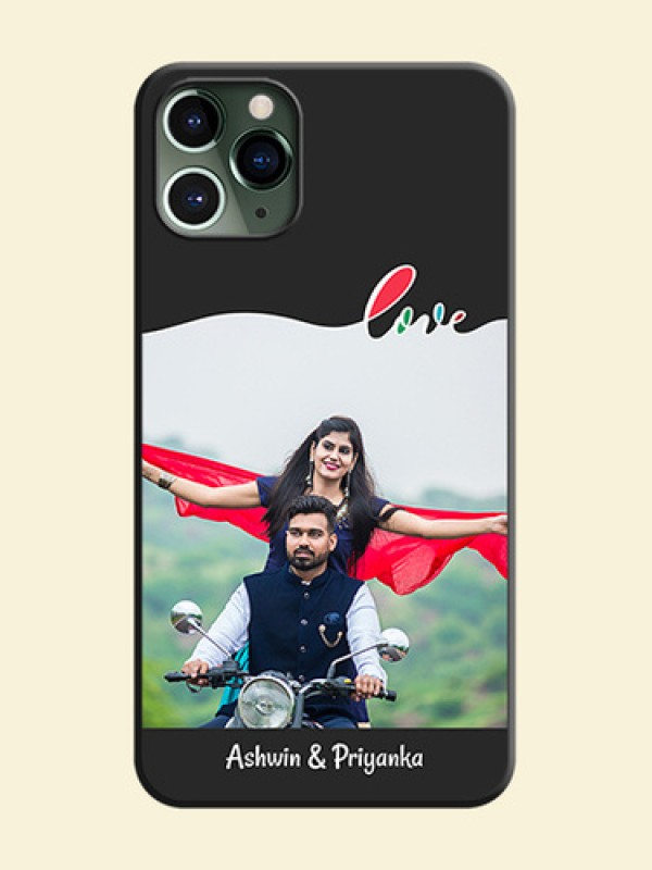 Fall in Love Pattern with Picture - Photo on Space Black Soft Matte Mobile Case - iPhone 11 Pro