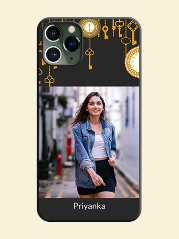 Decorative Design with Text on Space Black Custom Soft Matte Back Cover - iPhone 11 Pro