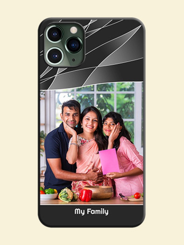 Mixed Wave Lines - Photo on Space Black Soft Matte Mobile Cover - iPhone 11 Pro